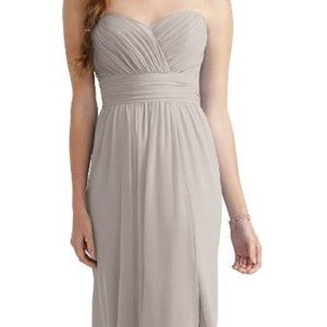 Social Bridesmaid Taupe Strapless Dress